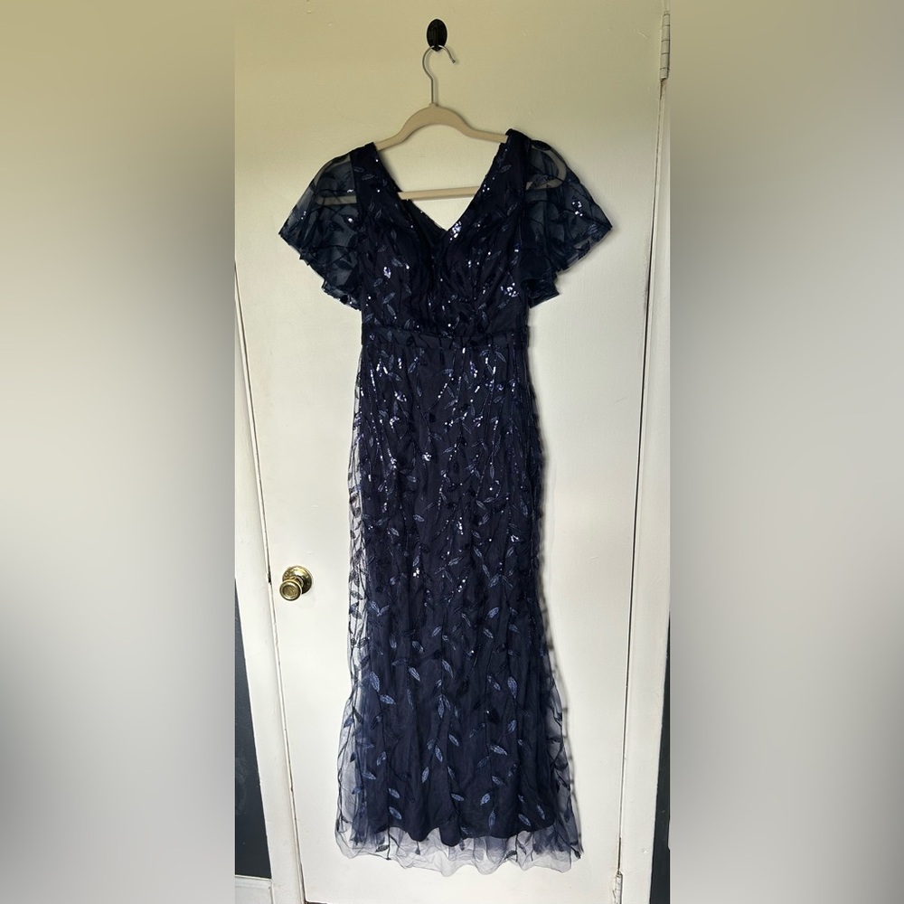 Elegant Navy Blue Evening Dress